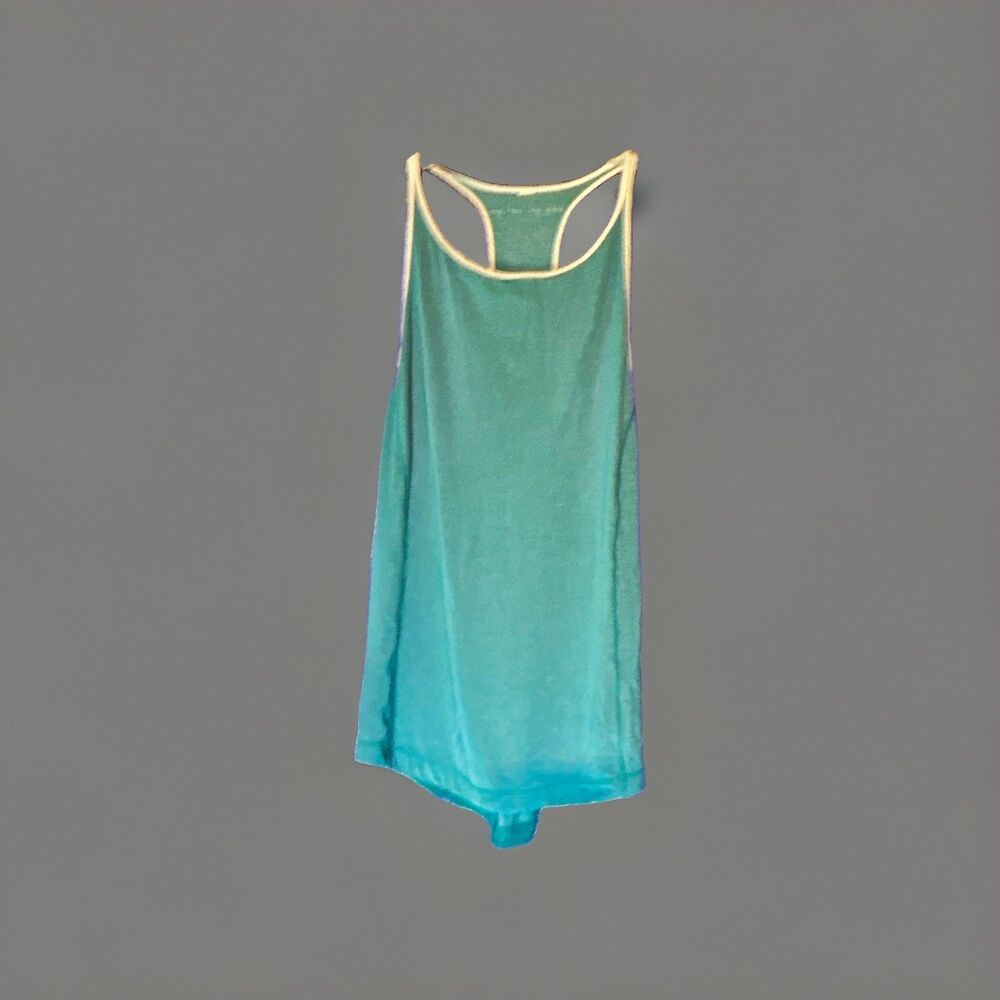 lululemon “my race, my pace” Women’s Green White Racerback Tank 6 Lightweight